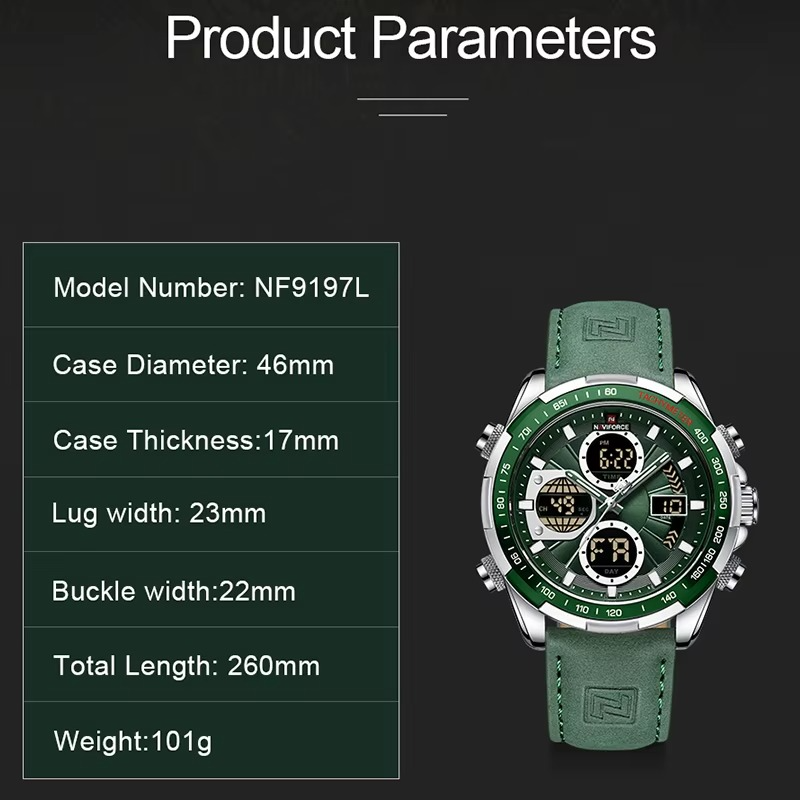 NAVIFORCE  Men Chronograph Waterproof tWatch